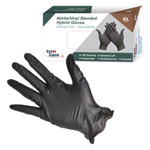 Gloves Criticare® - Vitrile Black Powder Free - Large