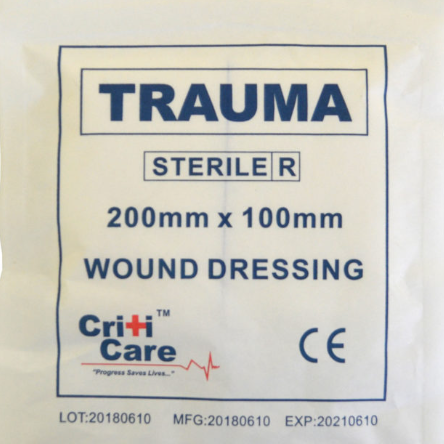 CritiCare® Wound Dressing (pad) Sterile 100x200